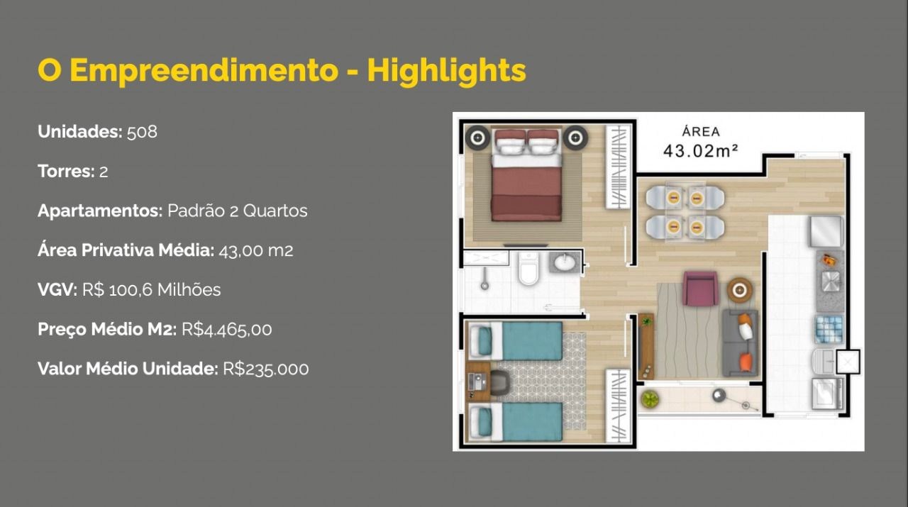 Apartamento, 2 quartos, 43 m² - Foto 9