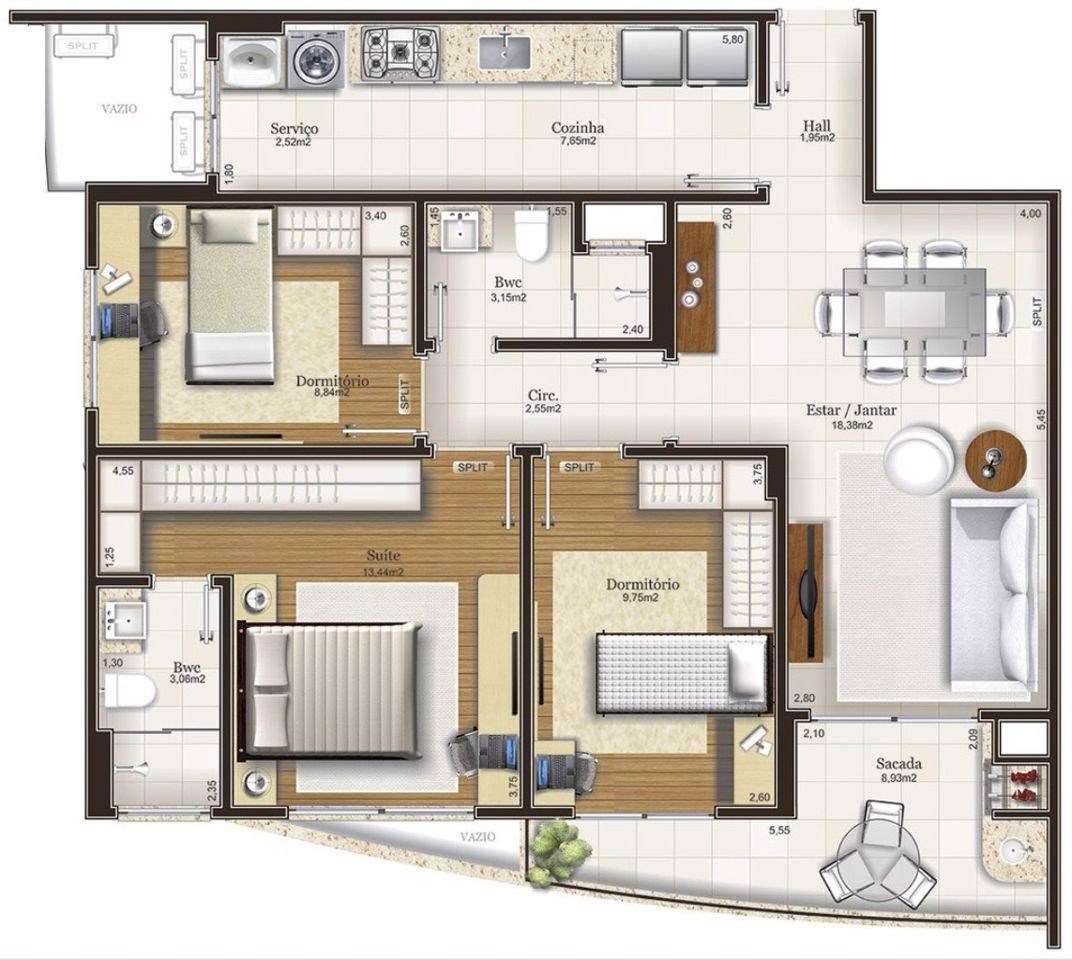 Apartamento, 3 quartos, 91 m² - Foto 6