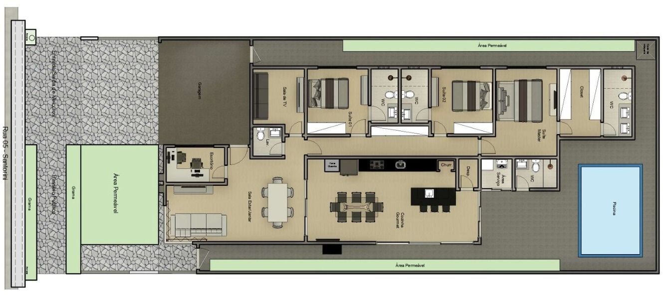 Casa, 3 quartos - Foto 3
