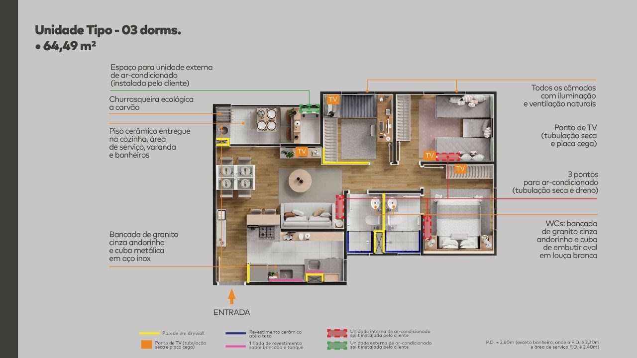 Apartamento, 3 quartos, 69 m² - Foto 15