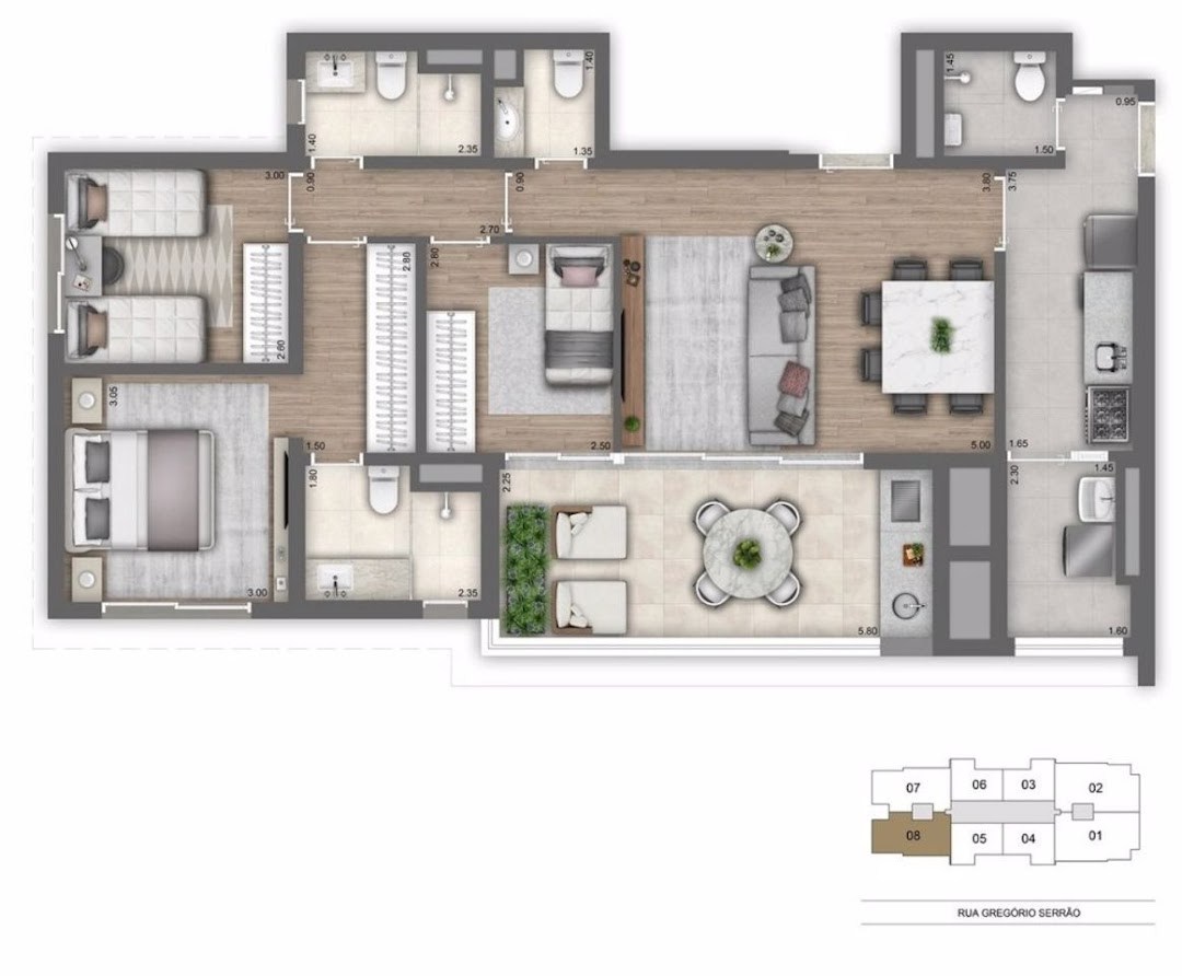 Apartamento, 3 quartos, 131 m² - Foto 11
