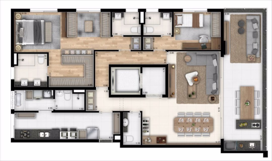 Apartamento, 3 quartos, 151 m² - Foto 7