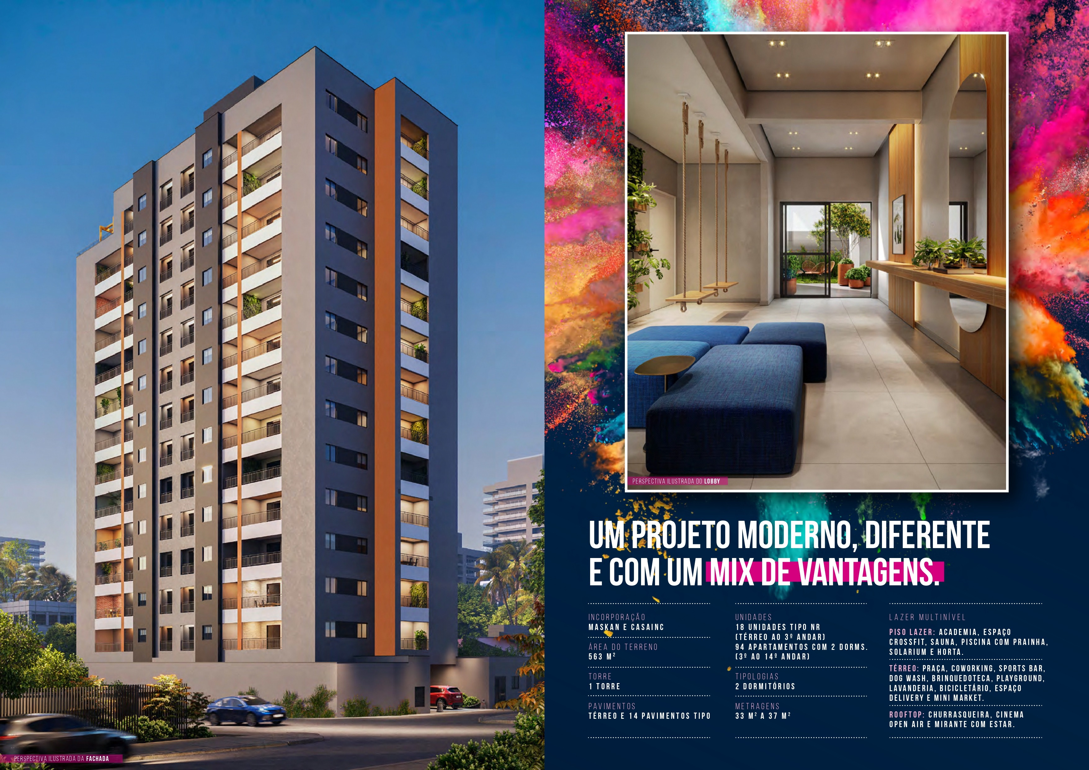 Ipiranga 2 Dormitórios 37m² Amplo Lazer 5 Minutos a pé até o metrô Sacomã