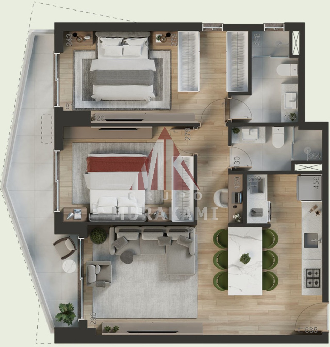 Apartamento à venda com 1 quarto, 46m² - Foto 50