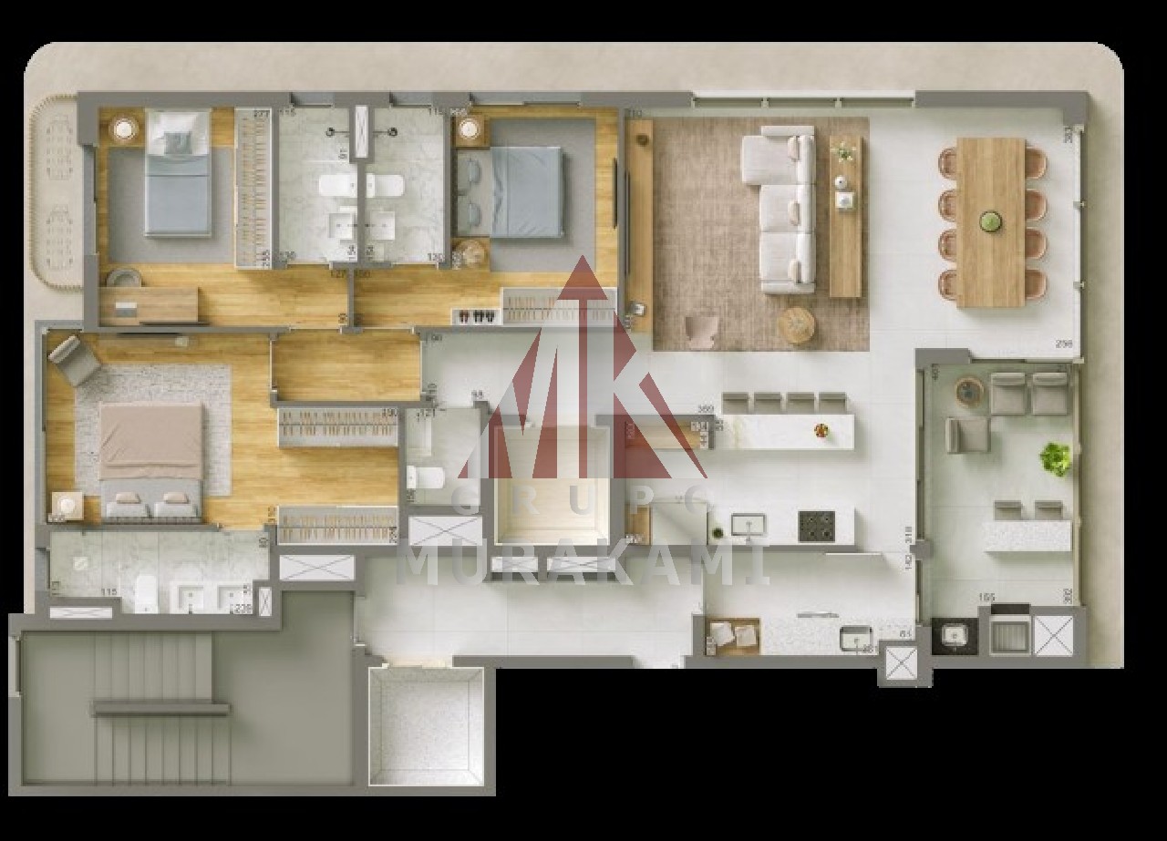 Apartamento à venda com 3 quartos, 214m² - Foto 31