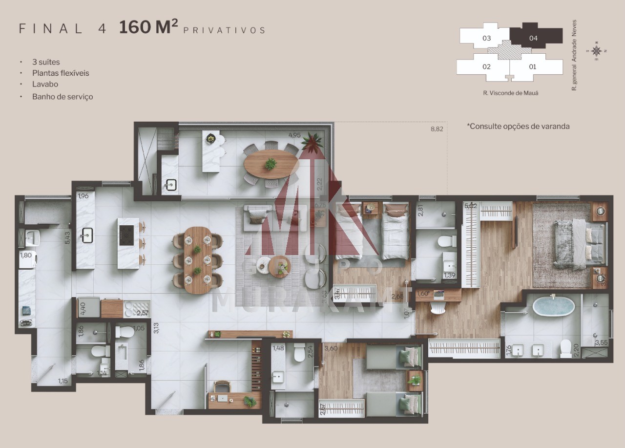 Apartamento à venda com 3 quartos, 193m² - Foto 30