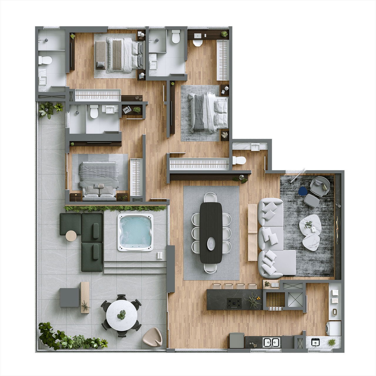 Apartamento, 3 quartos, 196 m² - Foto 29