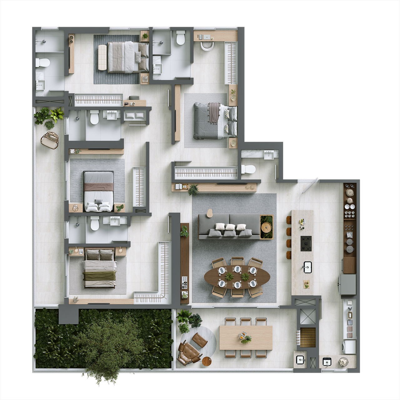 Apartamento, 3 quartos, 196 m² - Foto 31