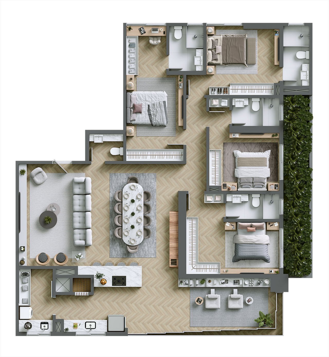 Apartamento, 3 quartos, 196 m² - Foto 32