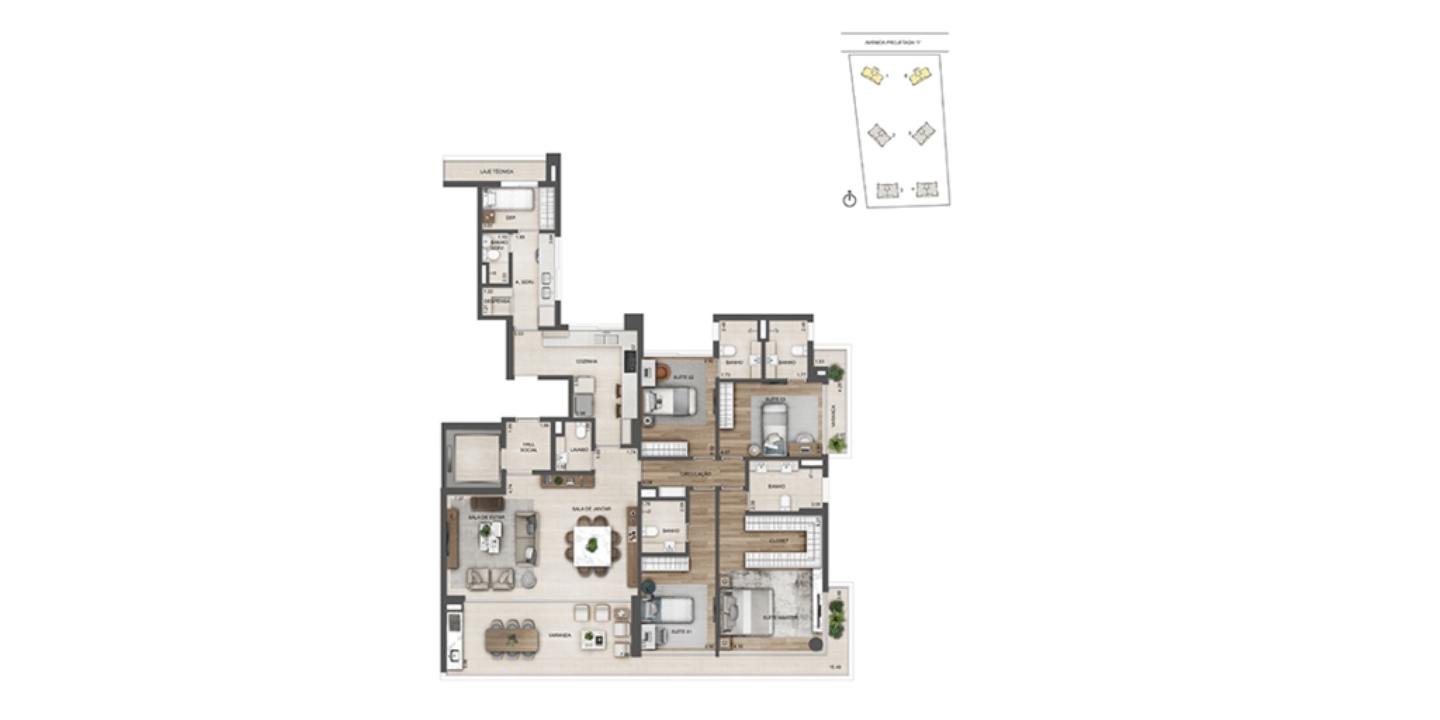 Apartamento, 4 quartos, 231 m² - Foto 57