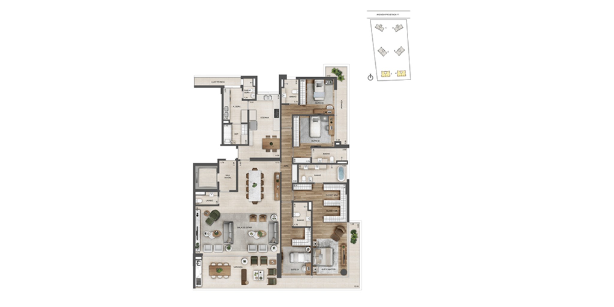 Apartamento, 4 quartos, 231 m² - Foto 61