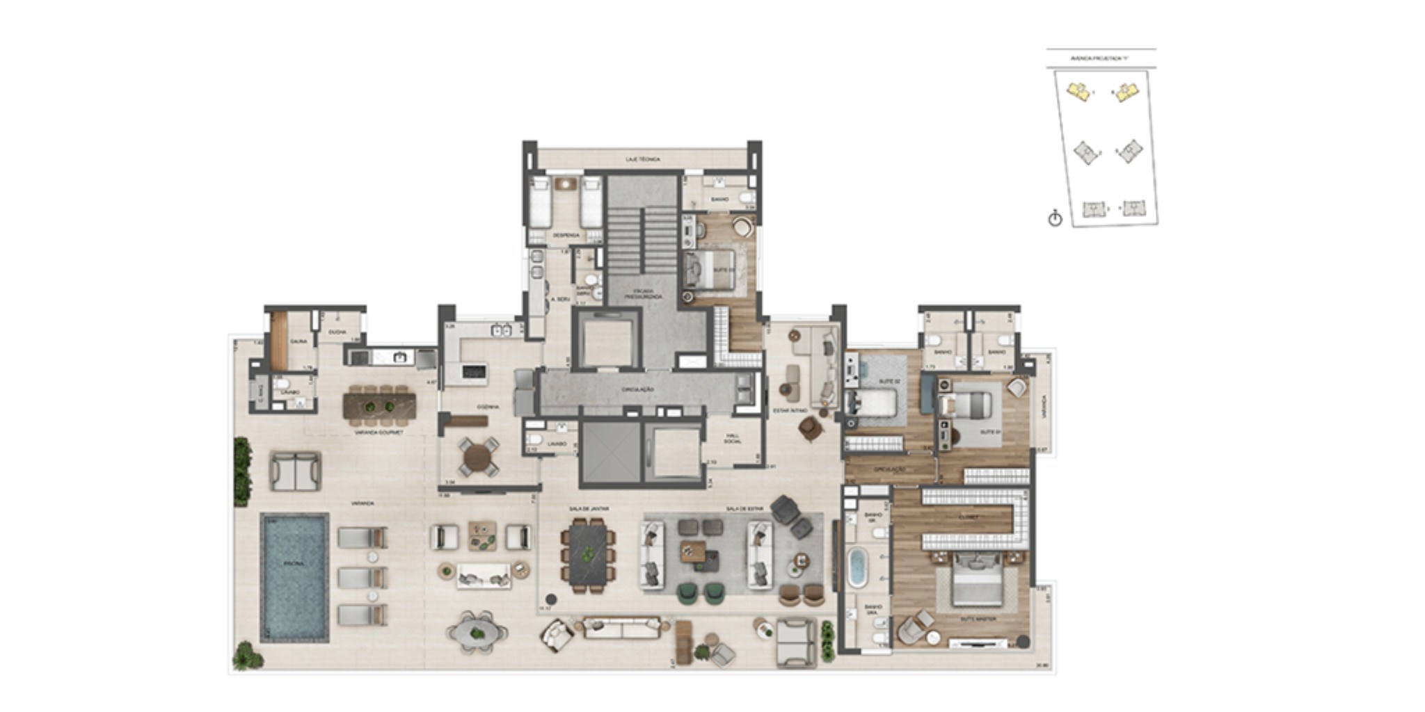 Apartamento, 4 quartos, 231 m² - Foto 63