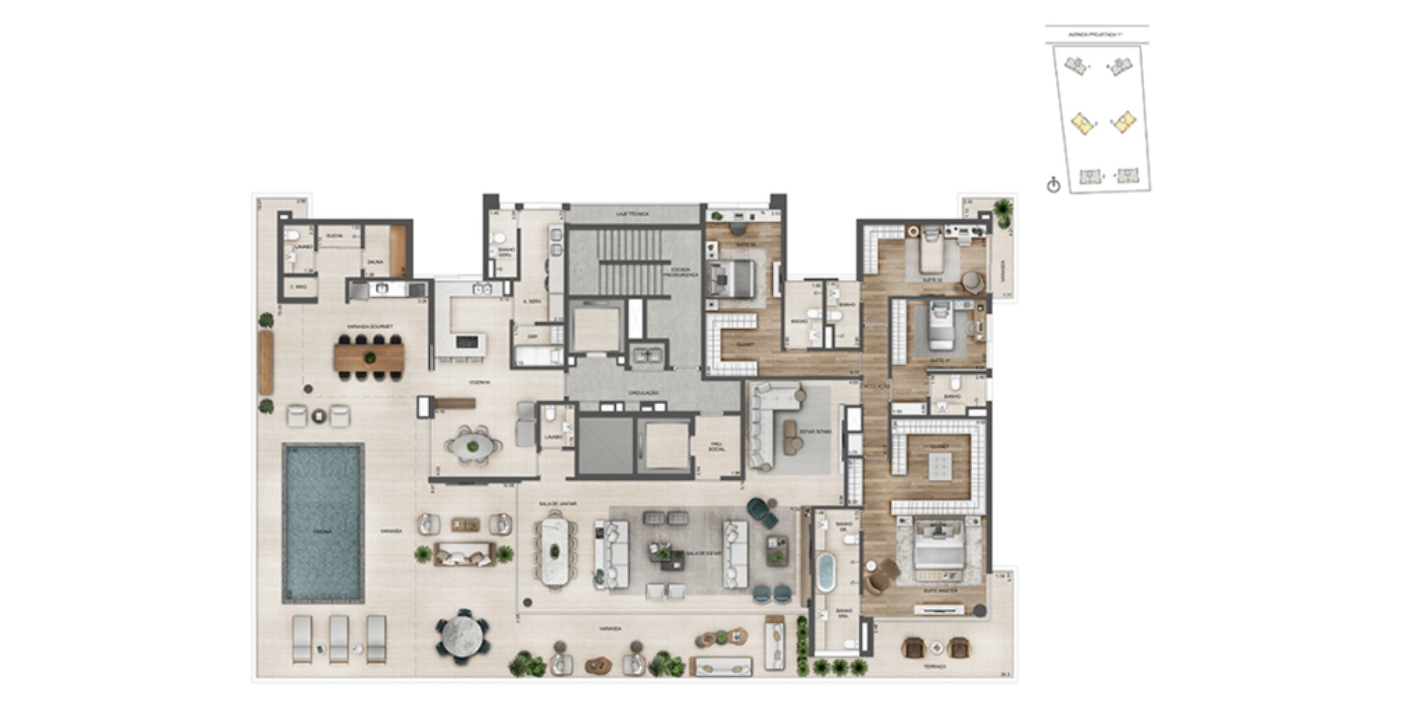 Apartamento, 4 quartos, 231 m² - Foto 64