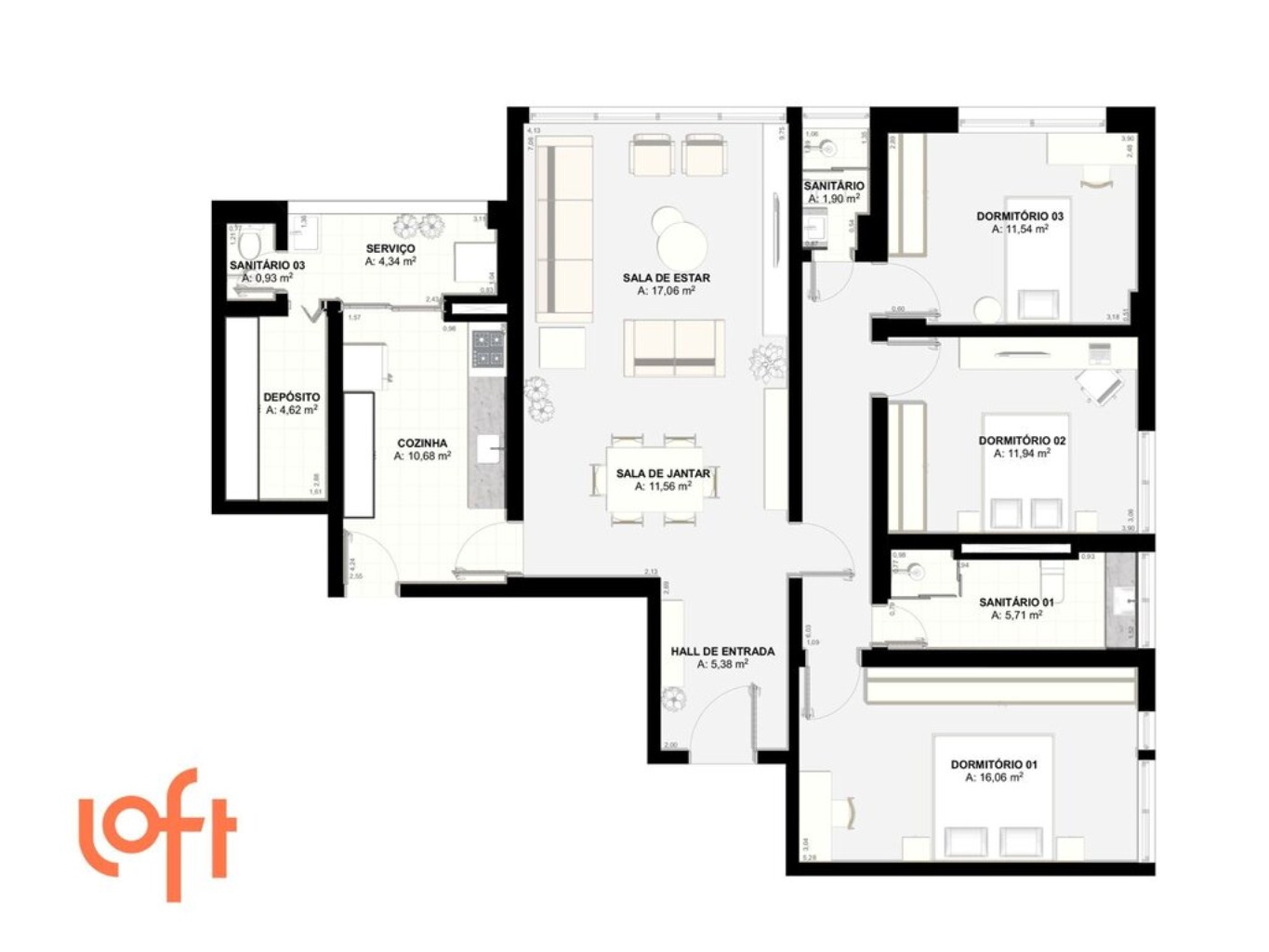 Apartamento, 3 quartos, 119 m² - Foto 13