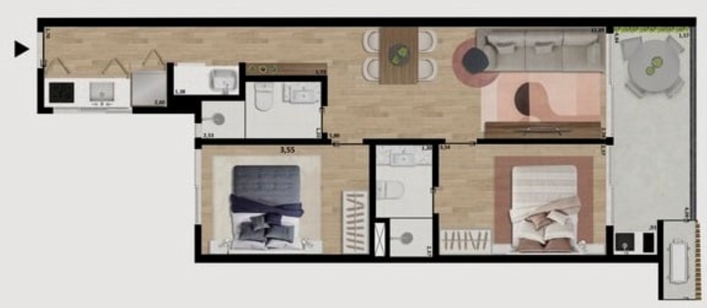 Apartamento, 2 quartos, 60 m² - Foto 39