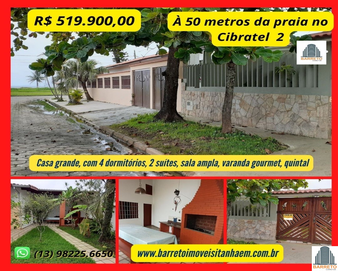 Casa à venda no bairro cibratel em itanhaém litoral de sp
