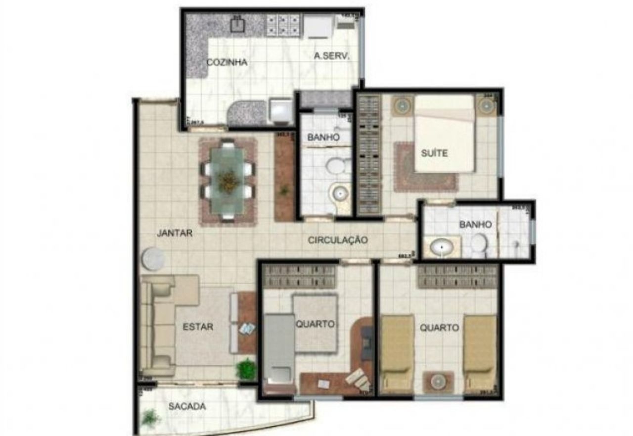 Apartamento residencial em franca - sp, santo agostinho
