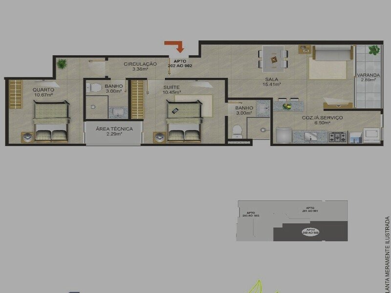 Apartamento, 1 quarto, 45 m² - Foto 8