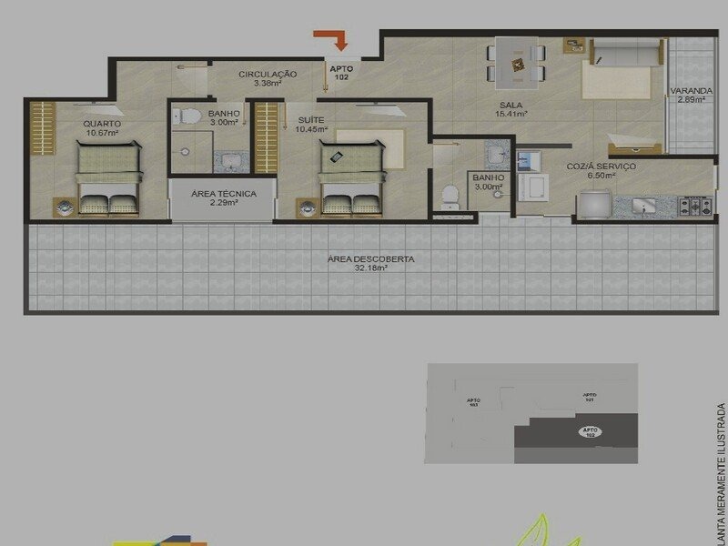 Apartamento, 1 quarto, 45 m² - Foto 7