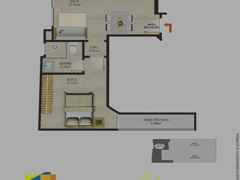 Apartamento, 1 quarto, 45 m² - Foto 4