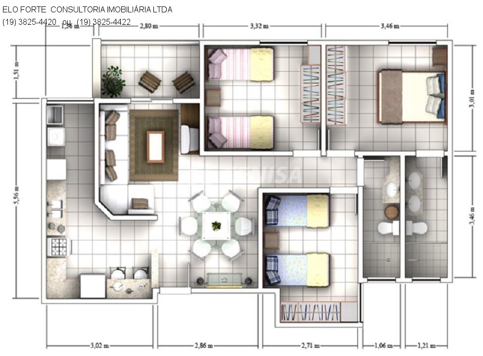 APARTAMENTO em Vila Brizzola, Indaiatuba - APTO - Villagio D'Amore - Indaiatuba/SP. - Foto 2