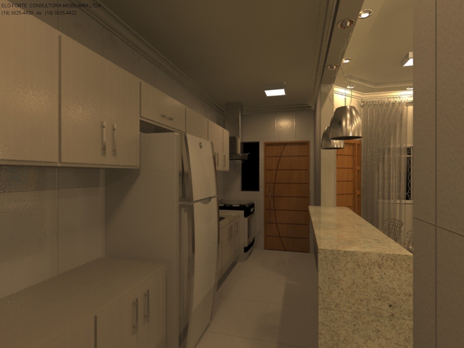 CASA em CENTRO, INDAIATUBA - CASA 1:  VALOR 380 MIL  A PROJEÇÃO EM 3D.  A CASA terá uma grande sala de Estar/Jantar, cozinha, lavanderia, banheiro social,  dois quartos (sem suíte - Foto 1