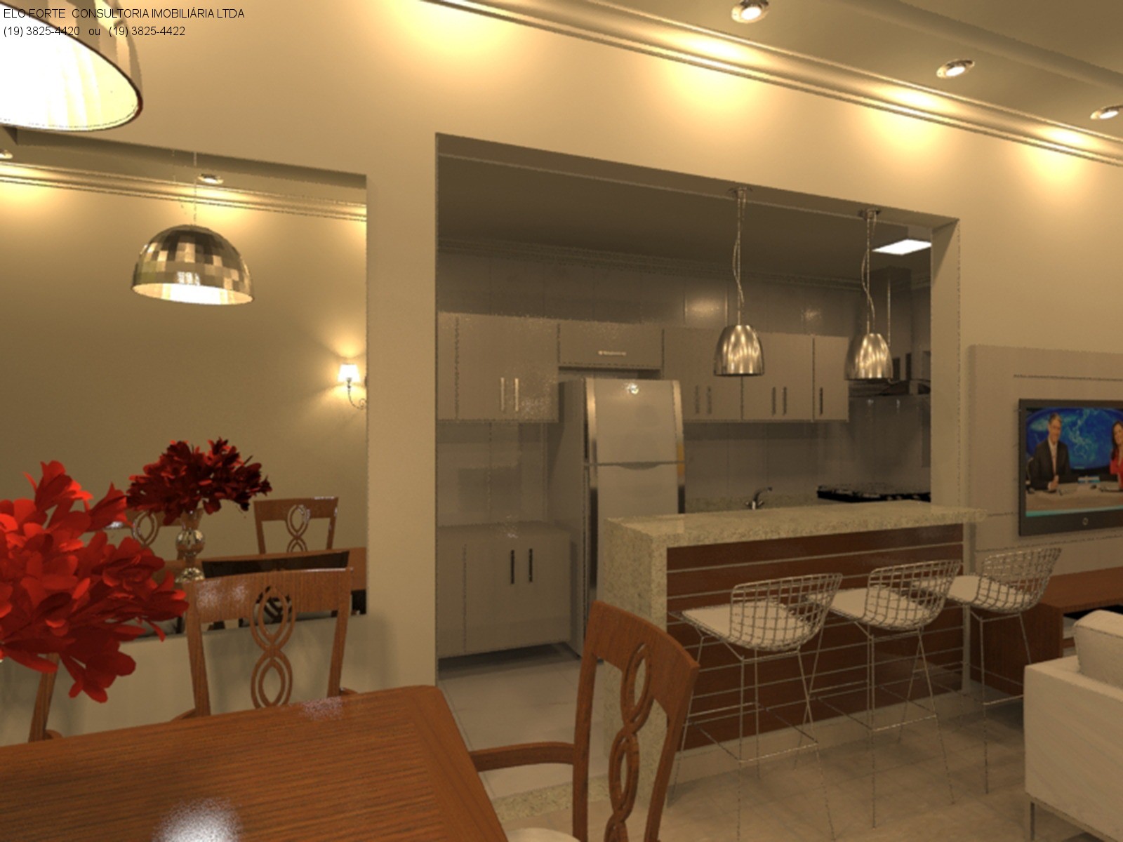 CASA em CENTRO, INDAIATUBA - CASA 1:  VALOR 380 MIL  A PROJEÇÃO EM 3D.  A CASA terá uma grande sala de Estar/Jantar, cozinha, lavanderia, banheiro social,  dois quartos (sem suíte - Foto 4