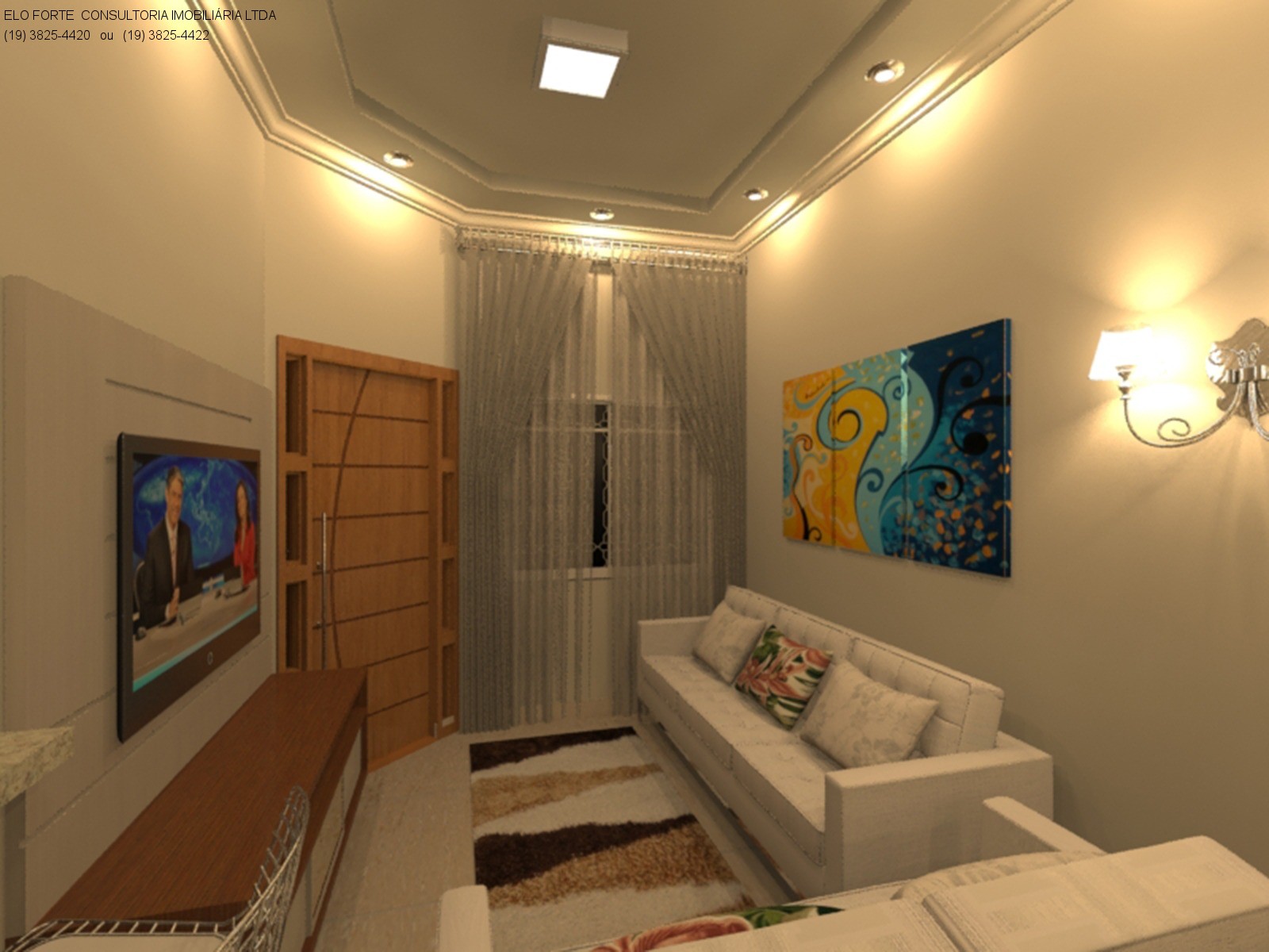 CASA em CENTRO, INDAIATUBA - CASA 1:  VALOR 380 MIL  A PROJEÇÃO EM 3D.  A CASA terá uma grande sala de Estar/Jantar, cozinha, lavanderia, banheiro social,  dois quartos (sem suíte - Foto 6