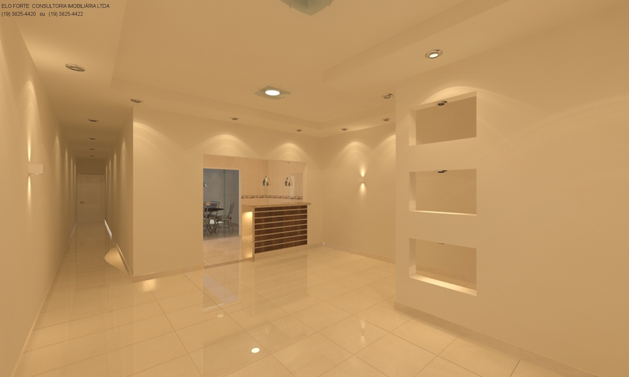 CASA em CENTRO, INDAIATUBA - CASA 2:  VALOR 390 MIL A PROJEÇÃO EM 3D.  A CASA terá uma grande sala de Estar/Jantar, cozinha, lavanderia, banheiro social,  dois quartos (sendo 1 su - Foto 5
