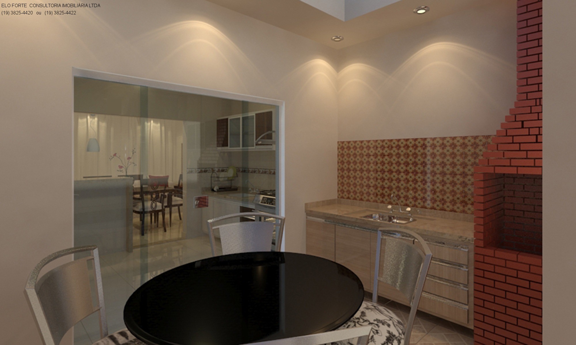 CASA em CENTRO, INDAIATUBA - CASA 2:  VALOR 390 MIL A PROJEÇÃO EM 3D.  A CASA terá uma grande sala de Estar/Jantar, cozinha, lavanderia, banheiro social,  dois quartos (sendo 1 su - Foto 8