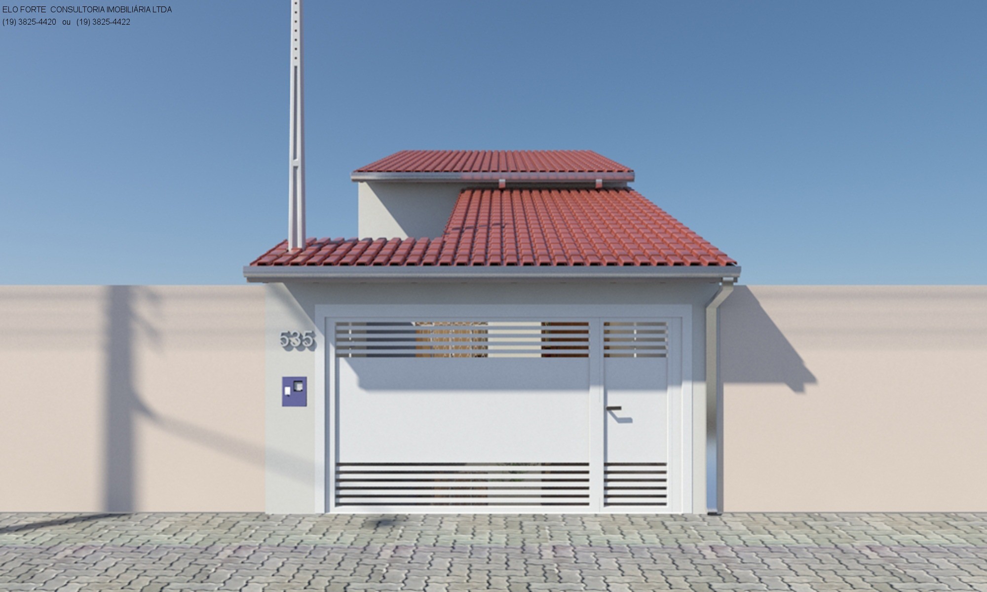 CASA em CENTRO, INDAIATUBA - CASA 2:  VALOR 390 MIL A PROJEÇÃO EM 3D.  A CASA terá uma grande sala de Estar/Jantar, cozinha, lavanderia, banheiro social,  dois quartos (sendo 1 su - Foto 3