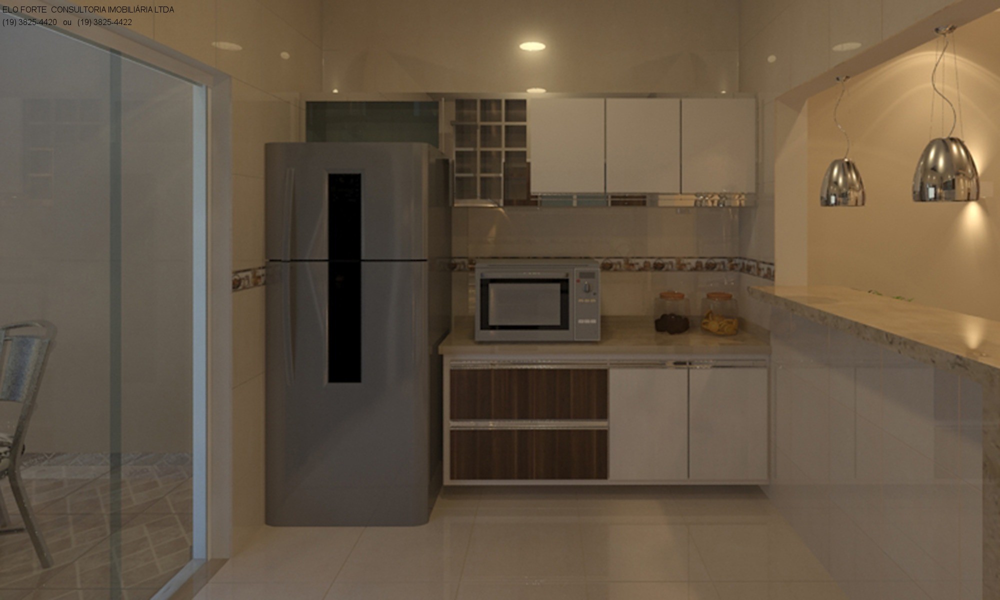 CASA em CENTRO, INDAIATUBA - CASA 2:  VALOR 390 MIL A PROJEÇÃO EM 3D.  A CASA terá uma grande sala de Estar/Jantar, cozinha, lavanderia, banheiro social,  dois quartos (sendo 1 su - Foto 1