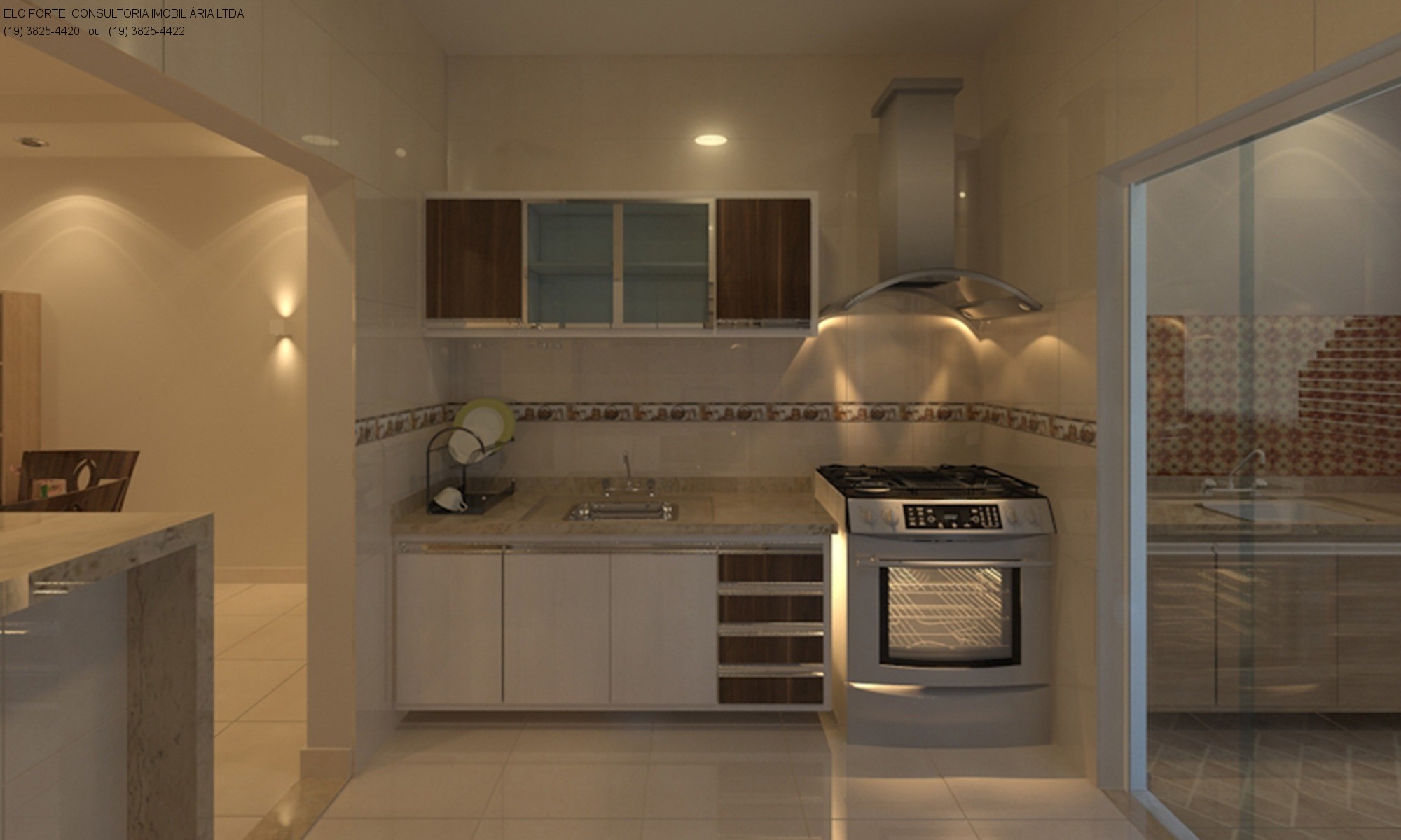 CASA em CENTRO, INDAIATUBA - CASA 2:  VALOR 390 MIL A PROJEÇÃO EM 3D.  A CASA terá uma grande sala de Estar/Jantar, cozinha, lavanderia, banheiro social,  dois quartos (sendo 1 su - Foto 4