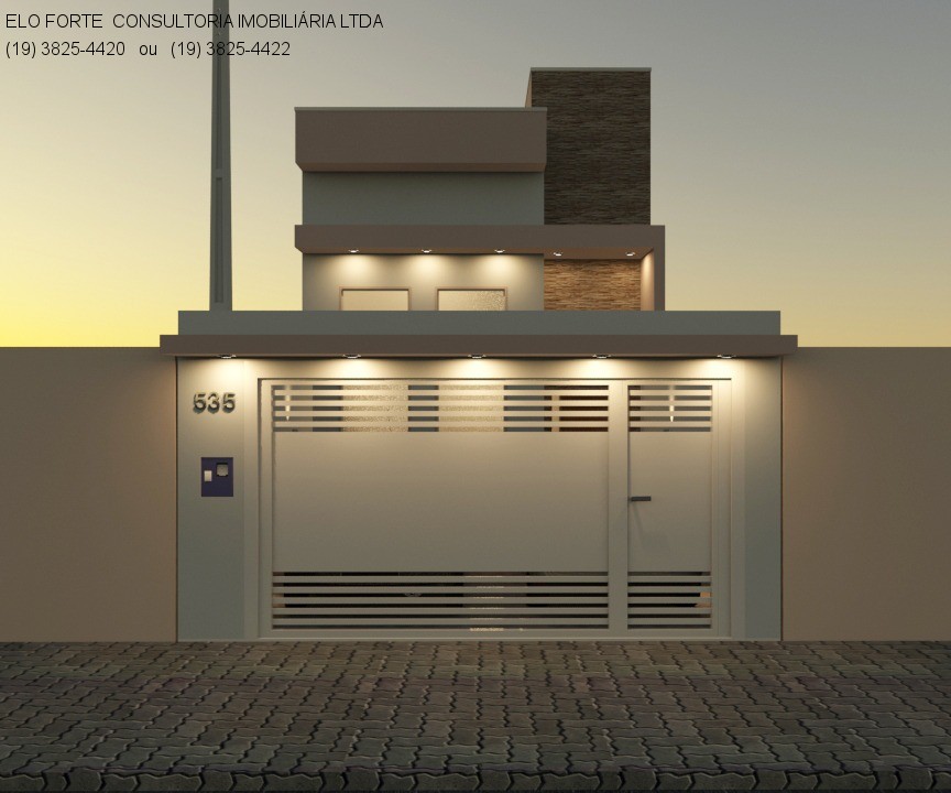 CASA em CENTRO, INDAIATUBA - CASA 3:  VALOR: 400 MIL A PROJEÇÃO EM 3D  A CASA terá uma grande sala de Estar/Jantar, cozinha, lavanderia, banheiro social,  dois quartos sendo um de - Foto 5