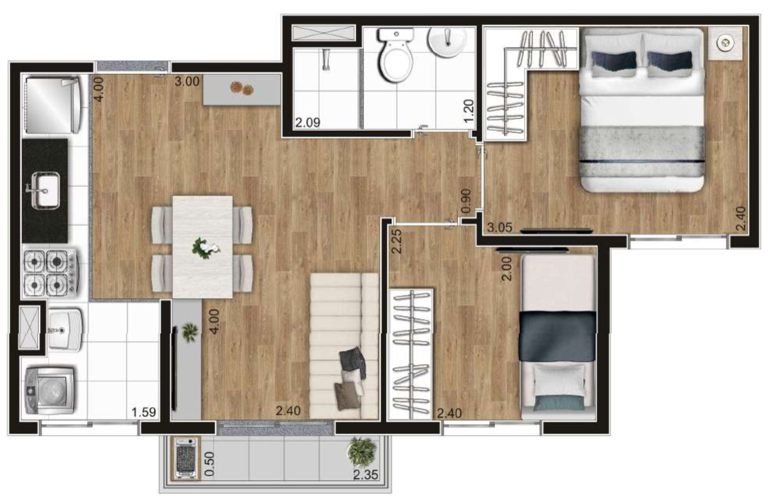 Apartamento, 2 quartos, 41 m² - Foto 22