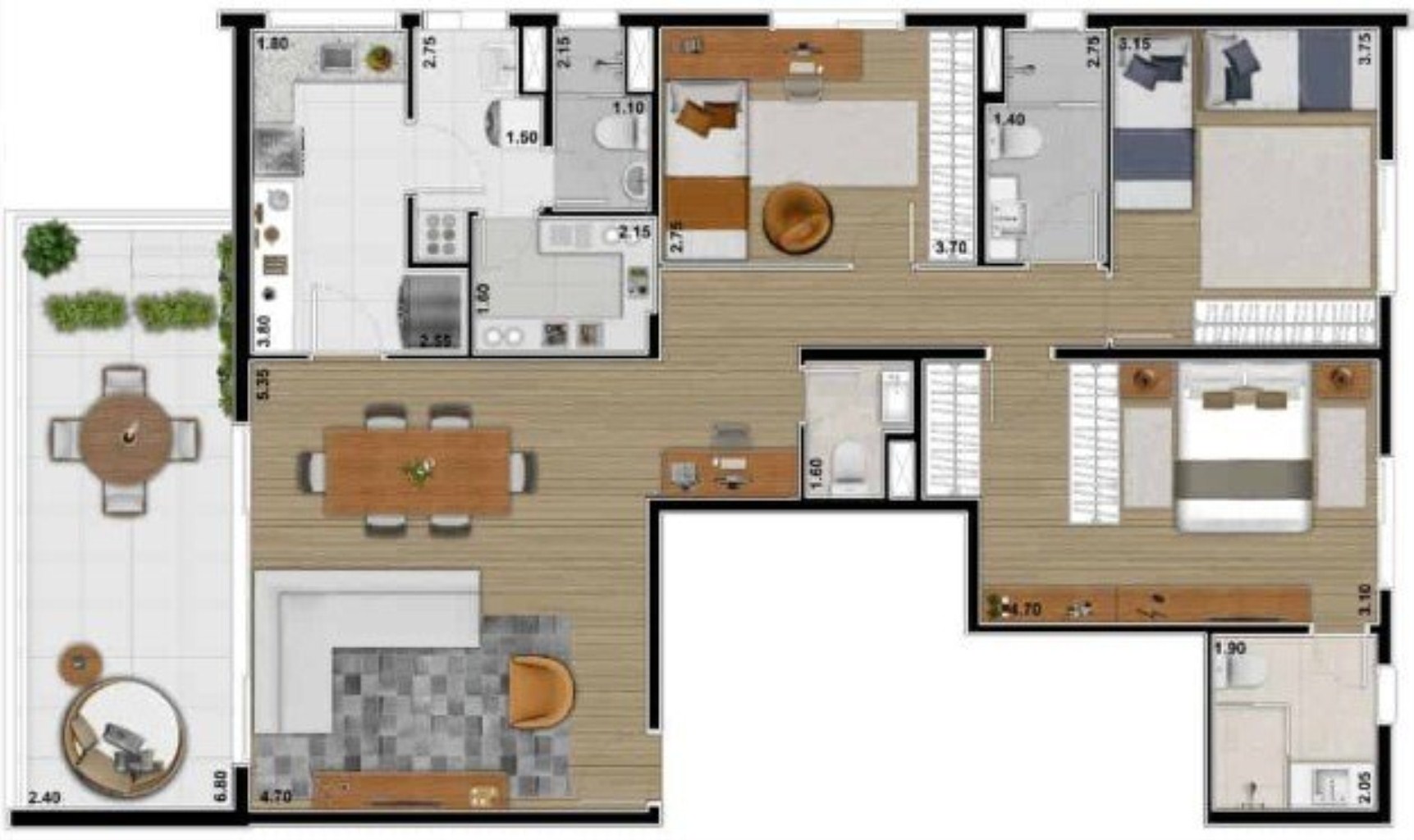 Apartamento, 3 quartos, 132 m² - Foto 26