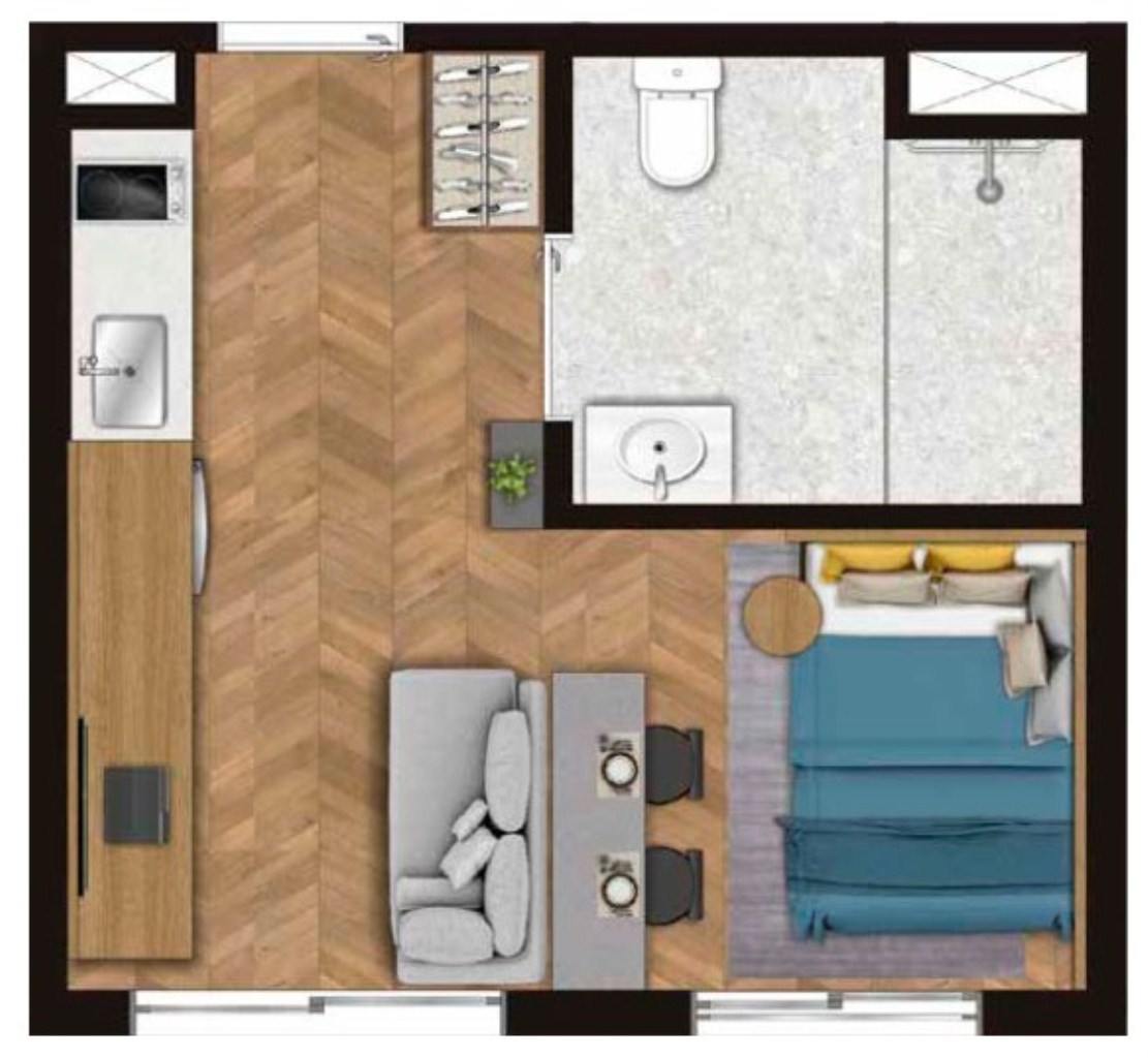 Apartamento, 1 quarto, 30 m² - Foto 9