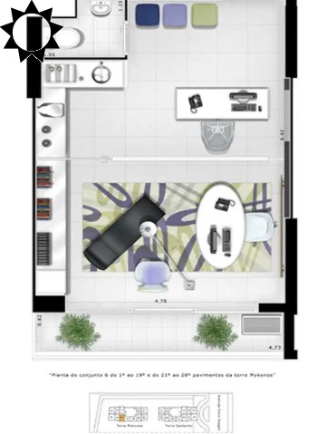 Sala-Conjunto, 35 m² - Foto 5