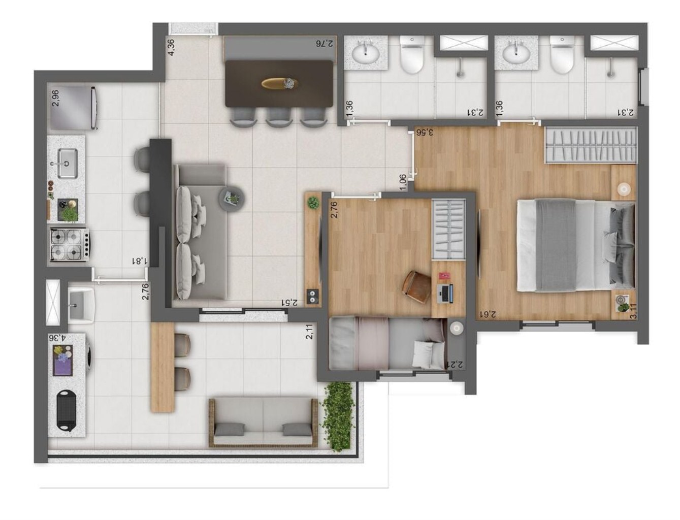 Apartamento, 3 quartos, 69 m² - Foto 24