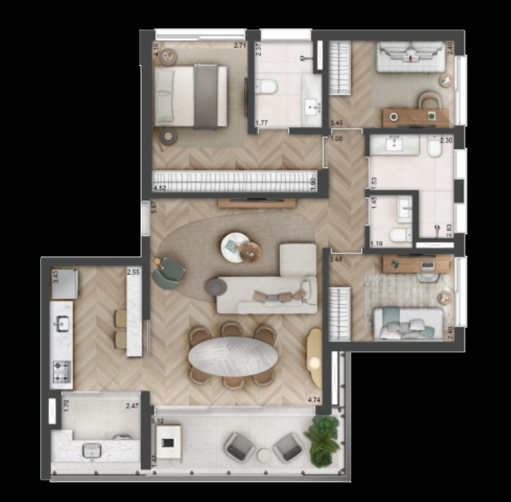 Cobertura, 3 quartos, 222 m² - Foto 19
