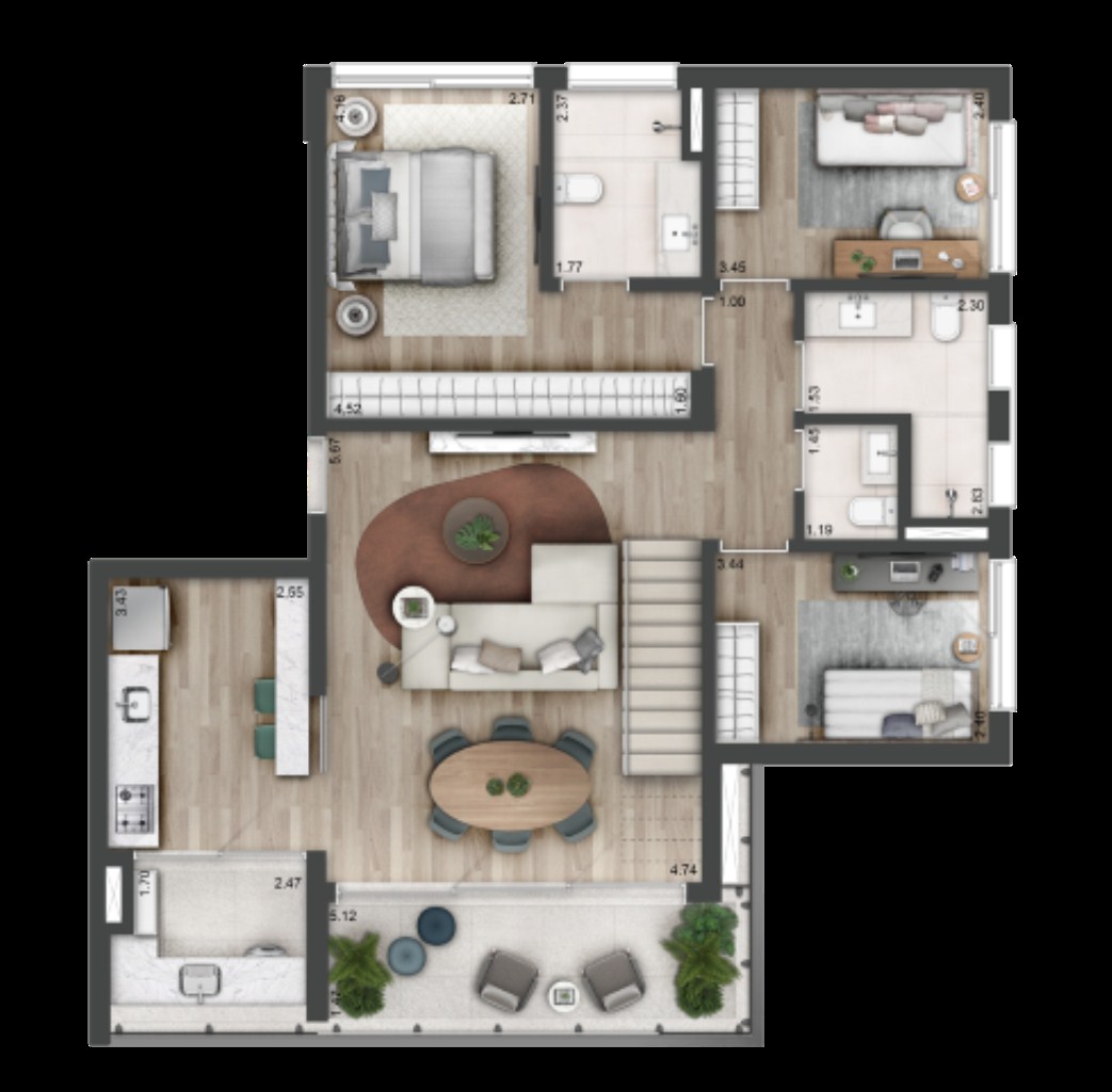 Cobertura, 3 quartos, 222 m² - Foto 20