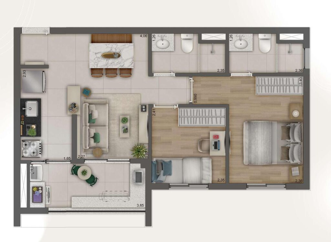 Apartamento, 2 quartos, 42 m² - Foto 24