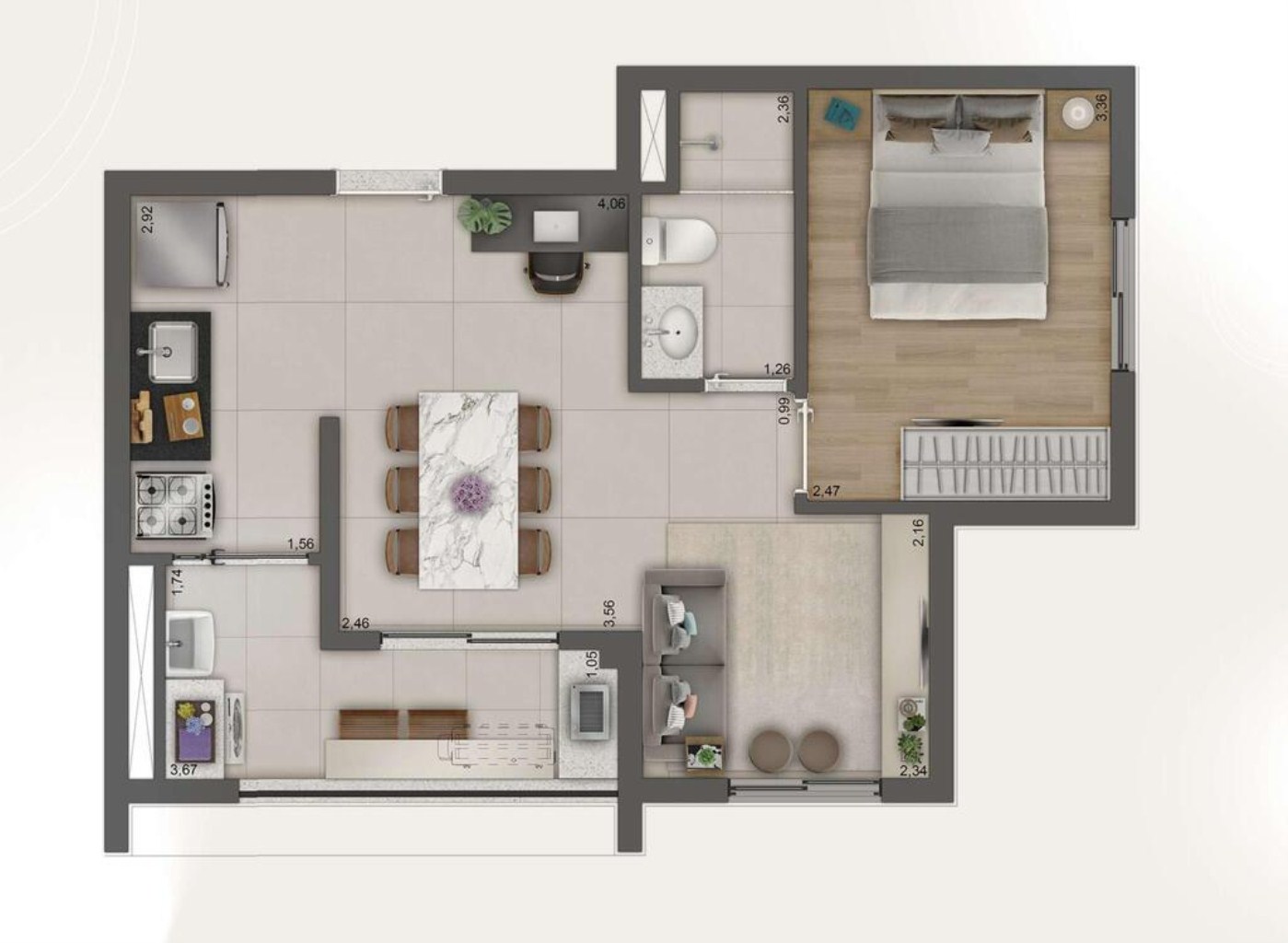 Apartamento, 2 quartos, 42 m² - Foto 21