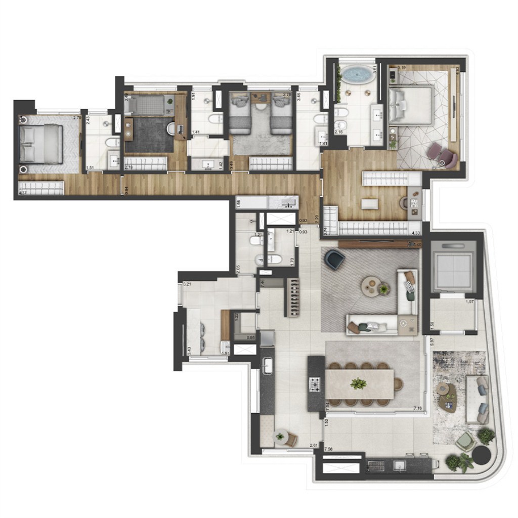 Apartamento, 4 quartos, 239 m² - Foto 66