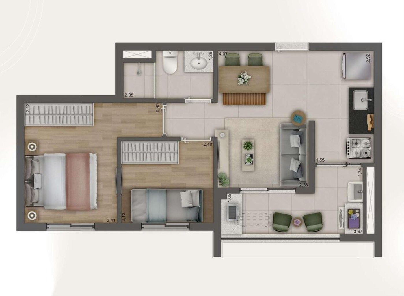 Apartamento, 2 quartos, 42 m² - Foto 22