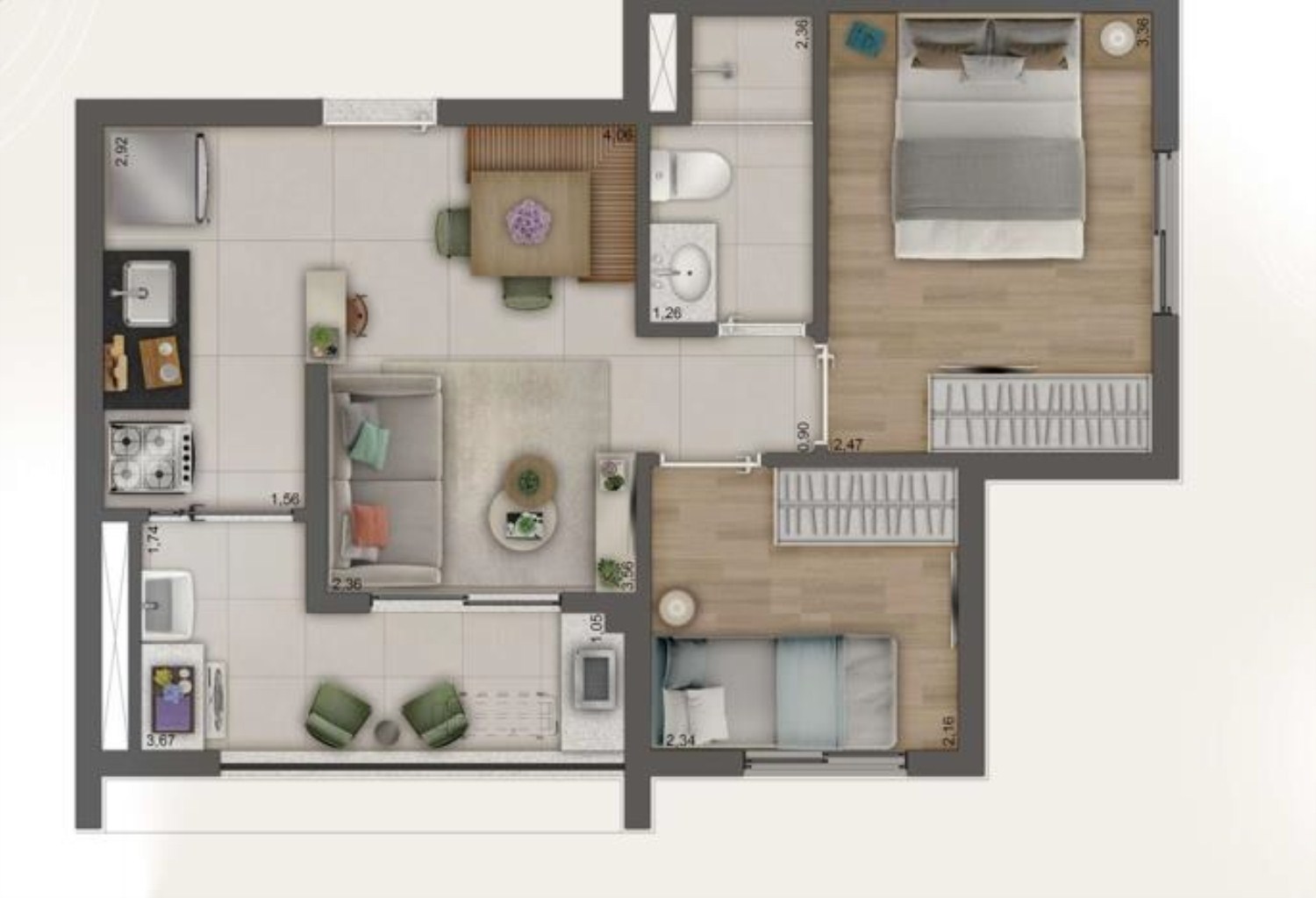 Apartamento, 2 quartos, 42 m² - Foto 20