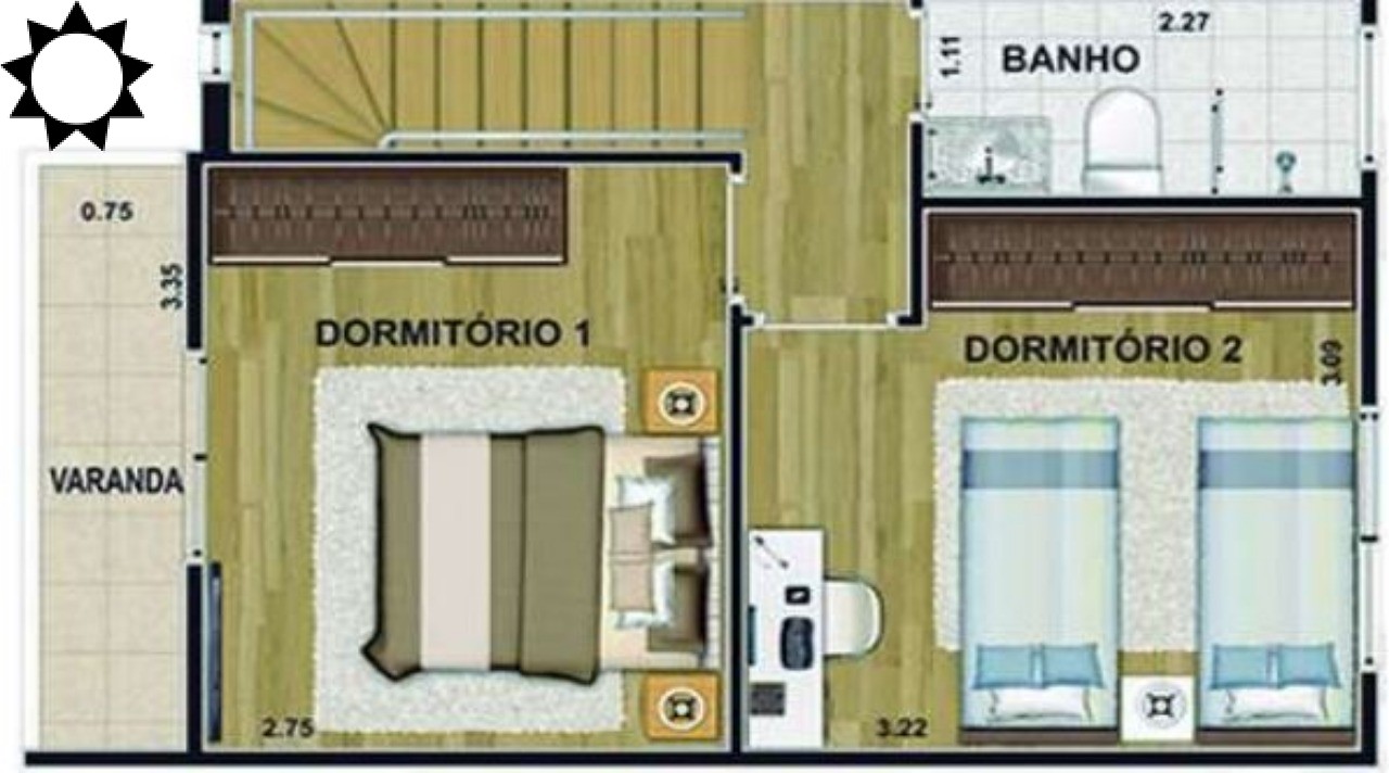 Casa, 2 quartos, 64 m² - Foto 6