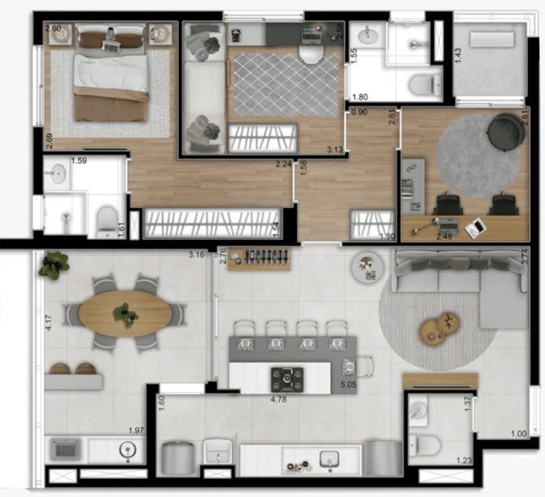 Apartamento, 3 quartos, 91 m² - Foto 44