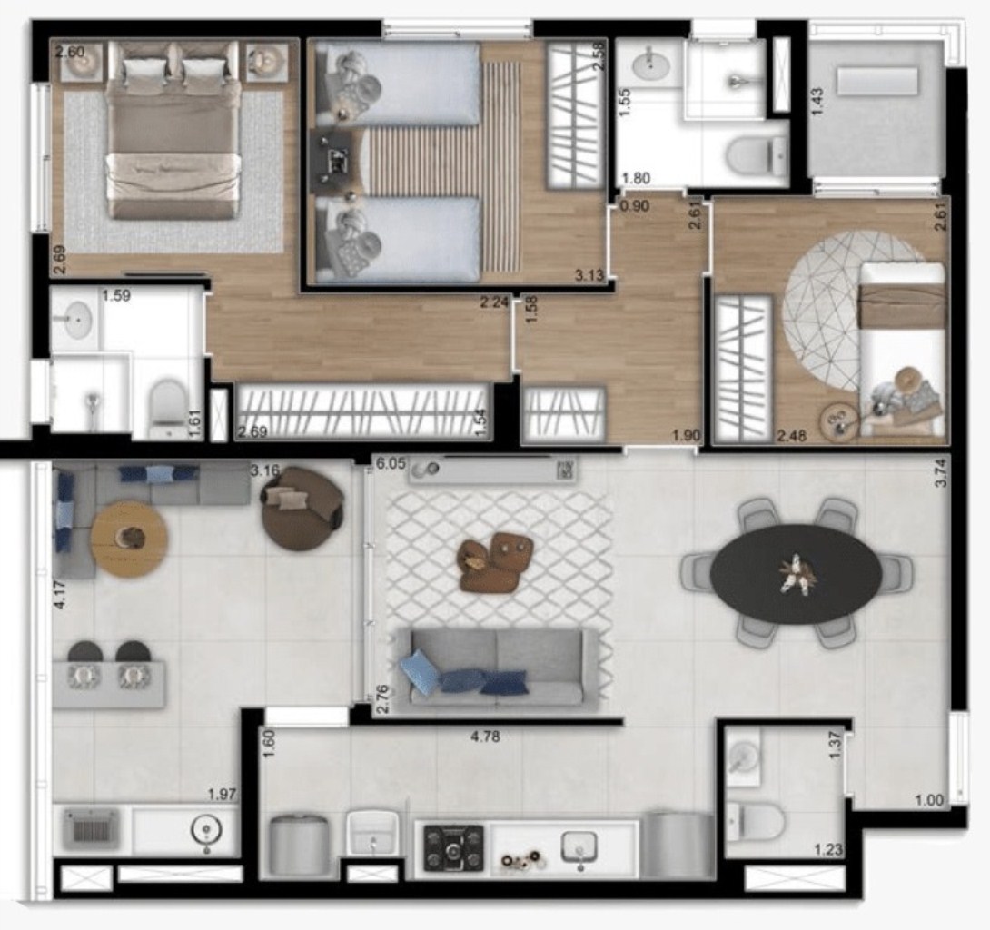 Apartamento, 3 quartos, 91 m² - Foto 45
