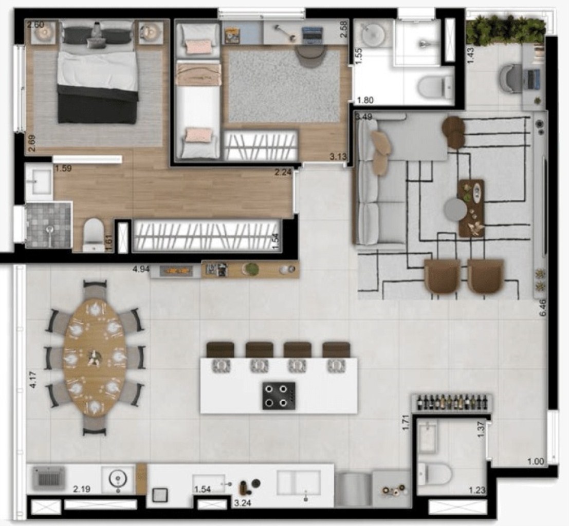 Apartamento, 3 quartos, 91 m² - Foto 46